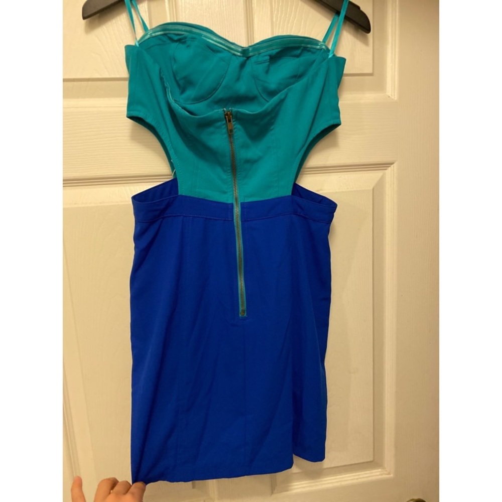 Blue multi color bustier dress - Picture 2 of 5